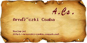 Arnóczki Csaba névjegykártya