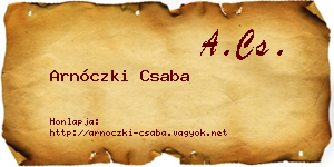 Arnóczki Csaba névjegykártya